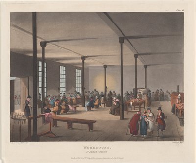 Workhouse, farnost sv. Jakuba, 1. prosince 1809., 1. prosince 1809 od Thomas Rowlandson