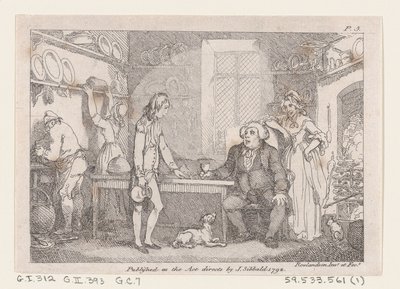 Mladý Adams katechizován Parsonem Adamsem, z Dobrodružství Josepha Andrewse a jeho fr..., 1792. od Thomas Rowlandson