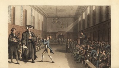 Mladý student absolvuje chlapeckou školu od Thomas Rowlandson