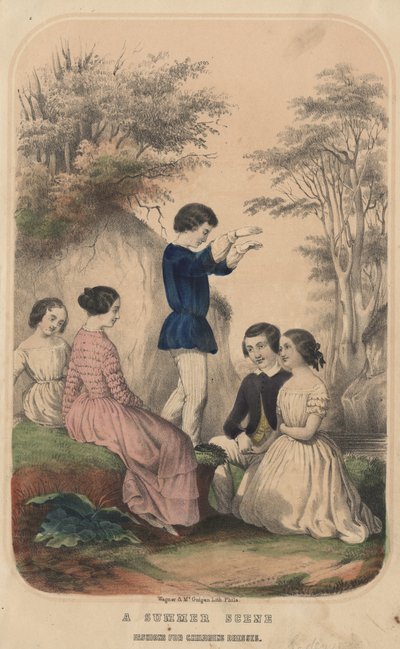 Letní scéna, Móda pro dětské šaty, lito od Wagnera a McGuigana, 1850 od Thomas S. Wagner