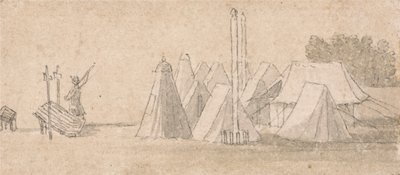 Scéna z tábora od Thomas Sandby