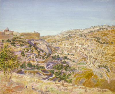 Pohled na Jeruzalém, 1854 od Thomas Seddon