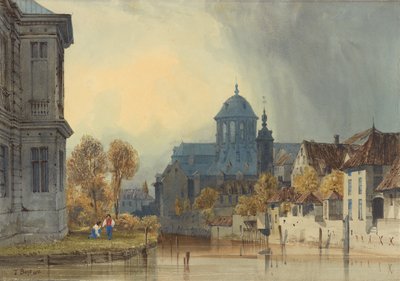Pohled na kostel Panny Marie Hanswijské, Mechelen (Malines), Belgie od Thomas Shotter Boys