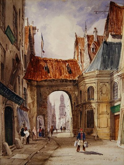 Antverpy (akvarel a tělová barva na papíře) od Thomas Shotter Boys