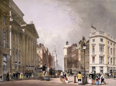 Cheapside a Mansion House, 1842 od Thomas Shotter Boys