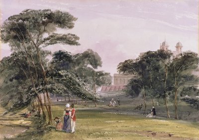 Figurky v parku pod observatoří, Greenwich, kolem roku 1850 (akvarel) od Thomas Shotter Boys