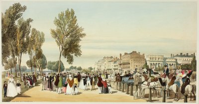 Hyde Park Near Grosvenor Gate, deska šestnáct z Original Views of London as It Is od Thomas Shotter Boys