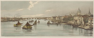 London As It Is: Blackfriars, z Southwark Bridge od Thomas Shotter Boys
