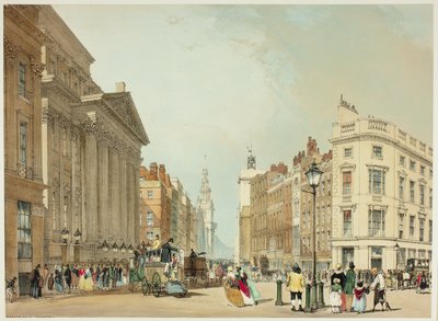 Mansion House, Cheapside, deska jedna z Original Views of London as It Is od Thomas Shotter Boys
