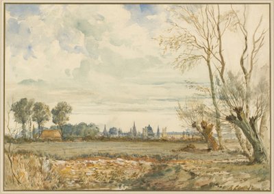 Meadows s výhledem do dálky na Oxford od Thomas Shotter Boys