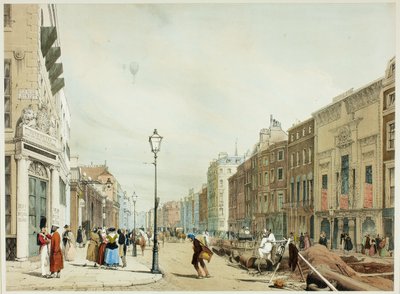 Piccadilly, Looking Towards the City, deska sedmnáct z Original Views of London as It Is od Thomas Shotter Boys