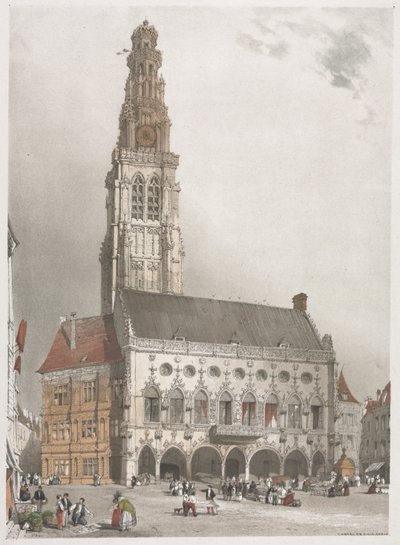 Malebná architektura v Paříži, Gent, Antverpy, Rouen, 1839. od Thomas Shotter Boys