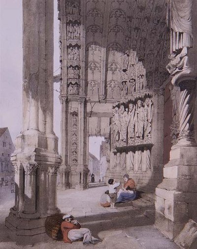Jižní veranda katedrály v Chartres, ilustrace z 