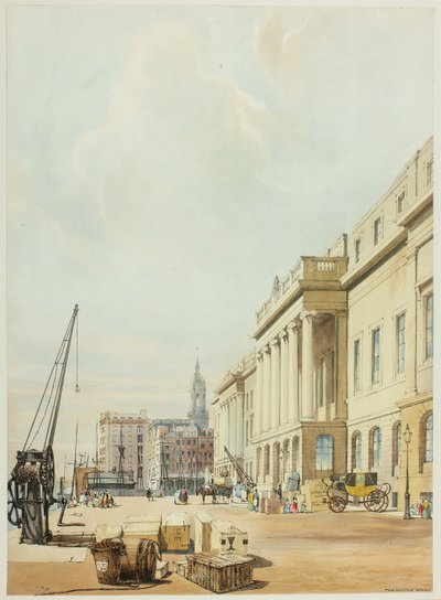 Custom House, deska tři z Original Views of London as It Is od Thomas Shotter Boys