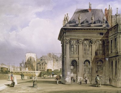 Ile de la Cite z Institutu, Paříž, cca 1830-39 (akvarel) od Thomas Shotter Boys