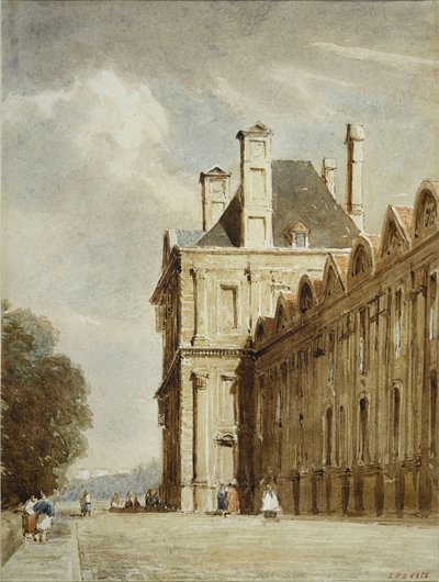 Pavillon de Flore, kolem roku 1835 (akvarel) od Thomas Shotter Boys