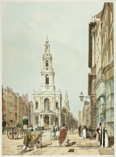 The Strand, deska 21 z Original Views of London as It Is od Thomas Shotter Boys