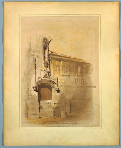 Titulní strana, "Malebná architektura v Paříži, Gentu, Antverpách, Rouenu atd." od Thomas Shotter Boys