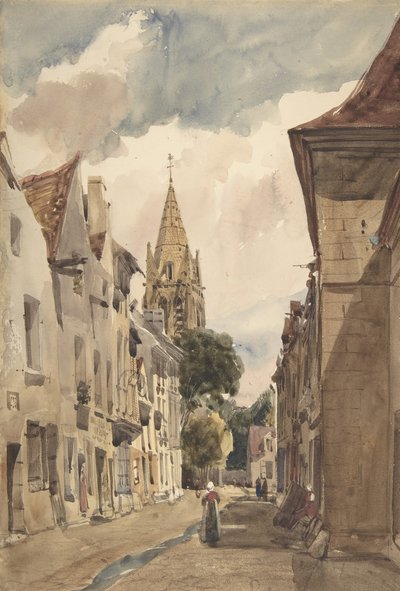 Pohled na ulici Issy A v Issy-les-Moulineaux, Seine, 1820-74. od Thomas Shotter Boys