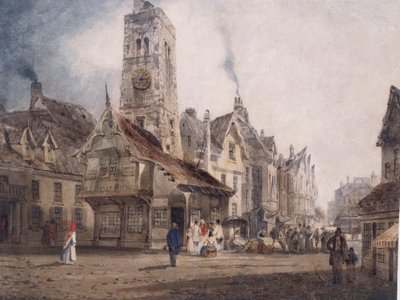 Pohled na náměstí, c.1832 od Thomas Shotter Boys
