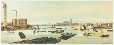 Westminster, z Waterloo Bridge, deska devatenáctá z Original Views of London as It Is od Thomas Shotter Boys
