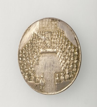 Dunbarova medaile zobrazující The House of Parliament 1650 (revers) (stříbrná) (pro avers viz 168065) od Thomas Simon
