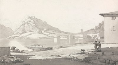 Město a jezero Lugano od Thomas Smith of Derby