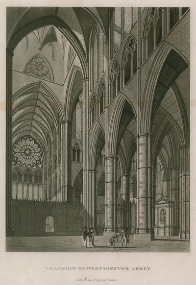 Příčná loď Westminsterského opatství, Londýn od Thomas Snr. Malton