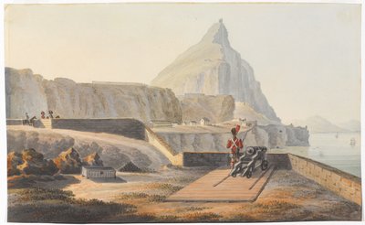 The Governors Cottage on the Rock of Gibraltar, březen 1827. (akvarel) od Thomas Staunton St Clair