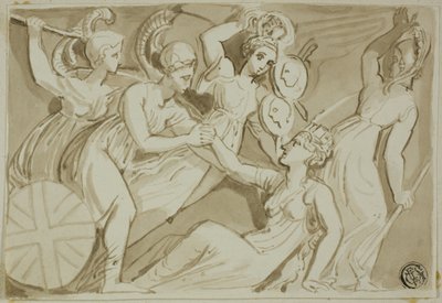 Válečnice přicházejí Britannii na pomoc od Thomas Stothard