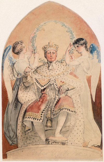 George III., König von England (1738-1820), auf dem Thron od Thomas Stothard