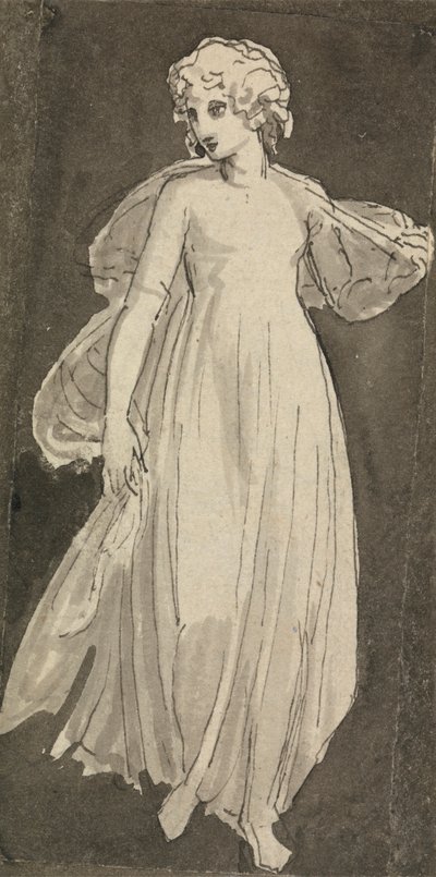 Dívka, po celé délce, přední strana od Thomas Stothard