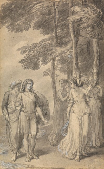 Jedna ze šesti ilustrací k Fenelonově „Dobrodružství Telemachova syna Ulyssese“ od Thomas Stothard