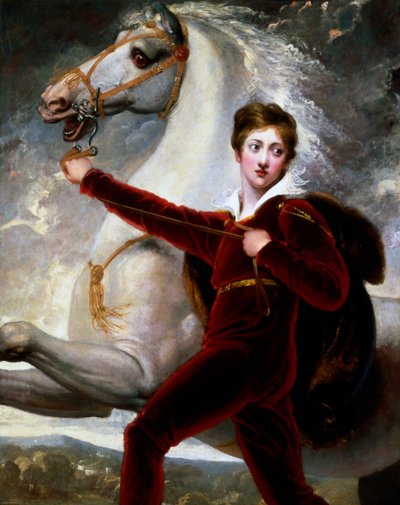 Portrét chlapce v červeném sametovém obleku od Thomas Stothard