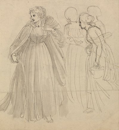 Studie pro ilustraci - Princezna se svými doprovody od Thomas Stothard