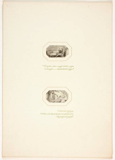 Studie pro tabuli z díla Úkol od Thomas Stothard