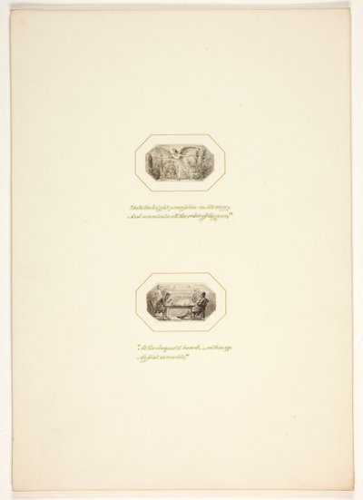 Studie für eine Platte aus The Task od Thomas Stothard