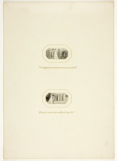 Studie pro desku z The Triumphs of Temper, v 1796 Royal Engagements Pocket Book od Thomas Stothard