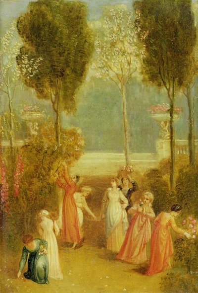 The Garden, c.1820 (olej na panelu) od Thomas Stothard