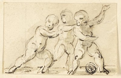 Tři Putti ve hře od Thomas Stothard