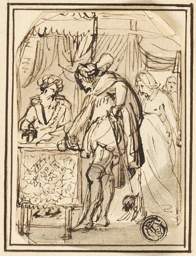 Mladý muž u písařova stolu od Thomas Stothard