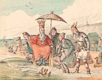 Canute a jeho dvořané, c1884 od Thomas Strong Seccombe
