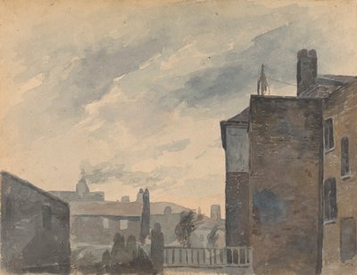 Městská scéna s budovami od Thomas Sully