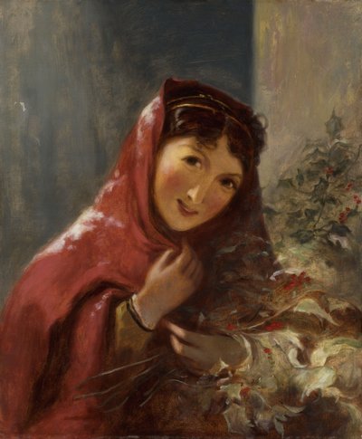 Lady Carrying Holly Branches, 1850 od Thomas Sully