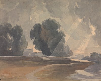 Krajina se stromy a jezerem od Thomas Sully