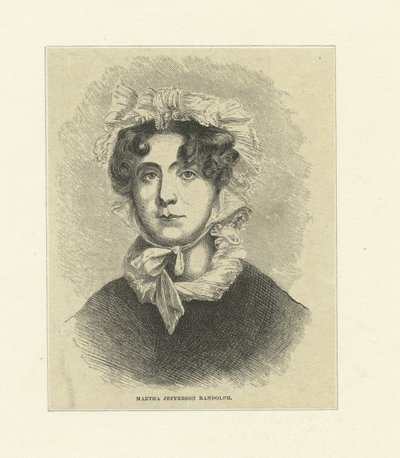 Martha Jefferson Randolph (dřevorytina) od Thomas Sully