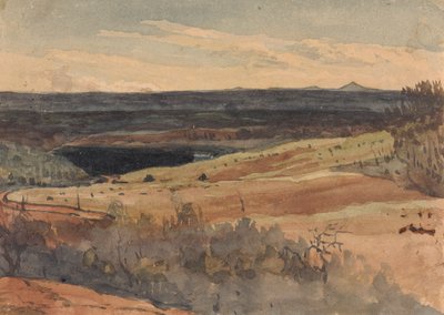 Zvlněná pole, hory v dálce od Thomas Sully