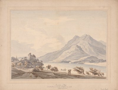 Hora Rigi a starověký hrad Hapsbourg na jezeře Lucerne od Thomas Sunderland
