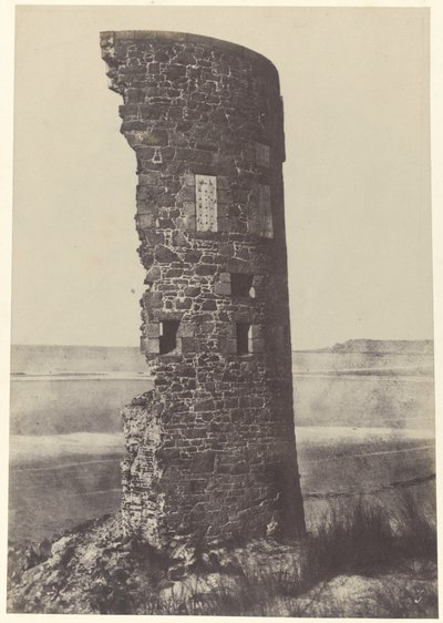 Věž zasažená bleskem, záliv Saint-Ouen, 1854 (foto) od Thomas Sutton