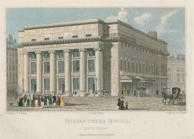 Italská opera, jižní fronta, Londýn od Thomas Talbot Bury